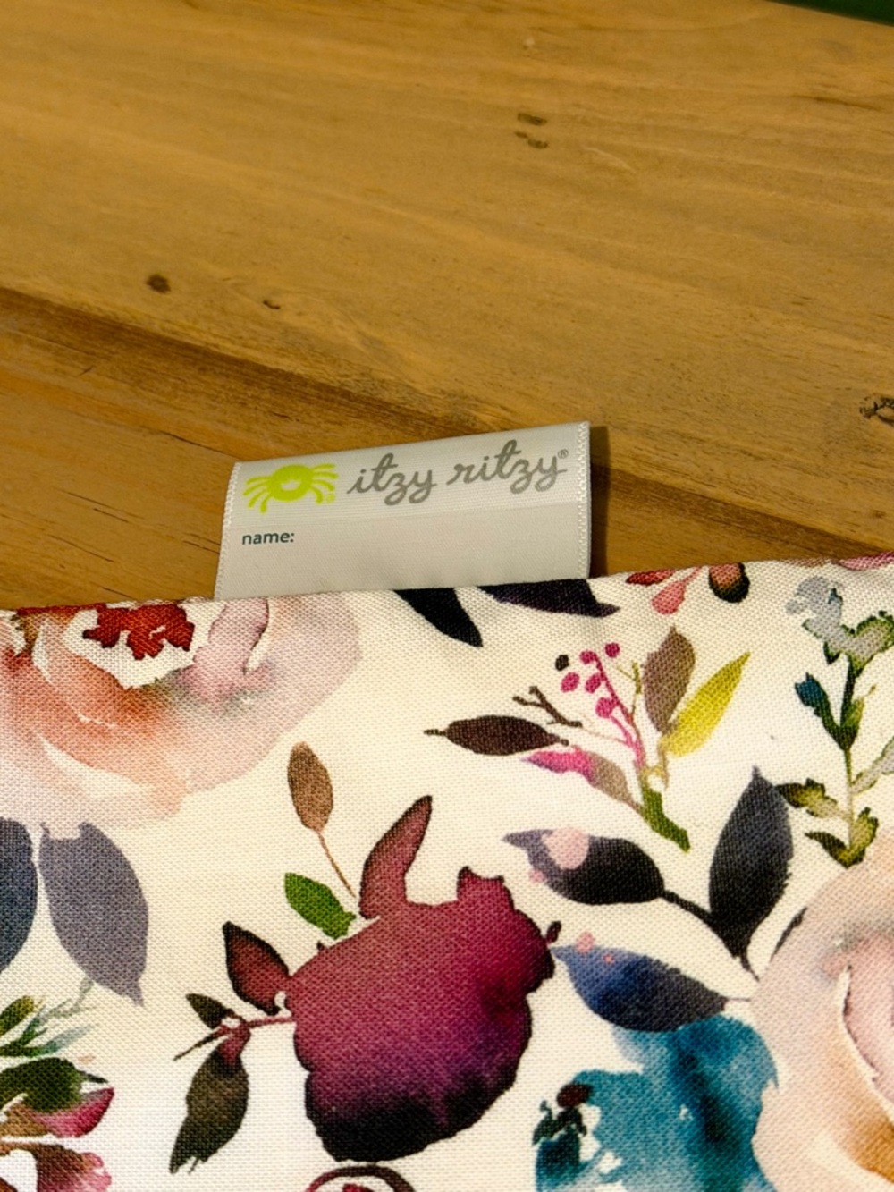 Itzy Ritzy Floral Wristlet in Pink, Teal & Burgundy - Picture 3 of 10